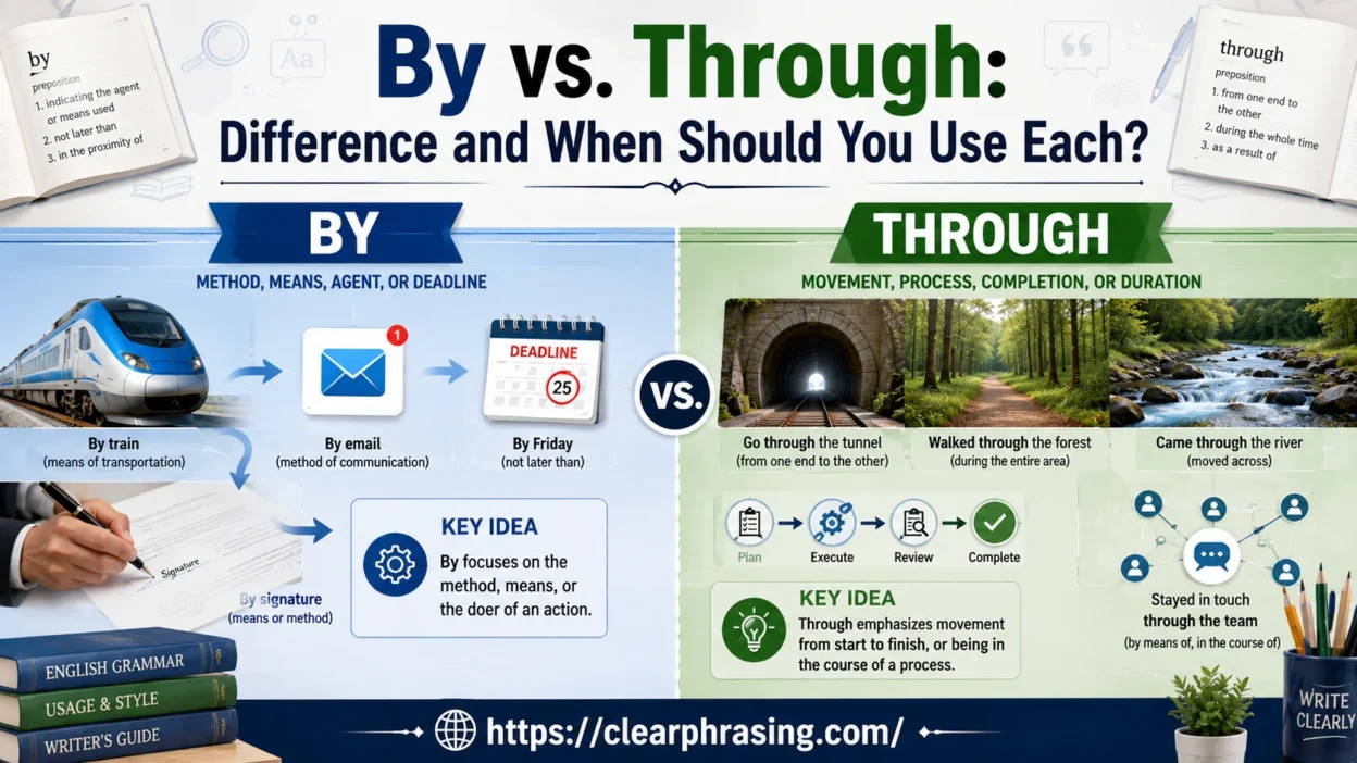By vs. Through