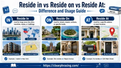 Reside in vs Reside on vs Reside At