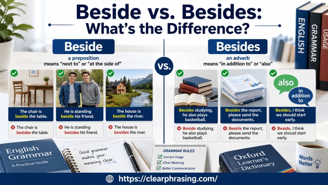 Beside vs Besides