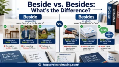 Beside vs Besides