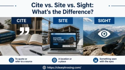 Cite vs. Site vs. Sight