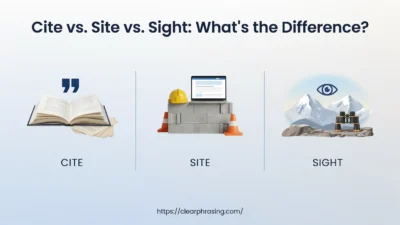 Cite vs. Site vs. Sight