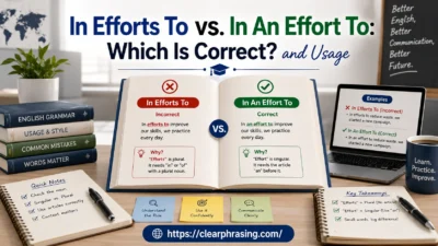 In Efforts To vs. In An Effort To