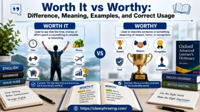 Worth It vs Worthy