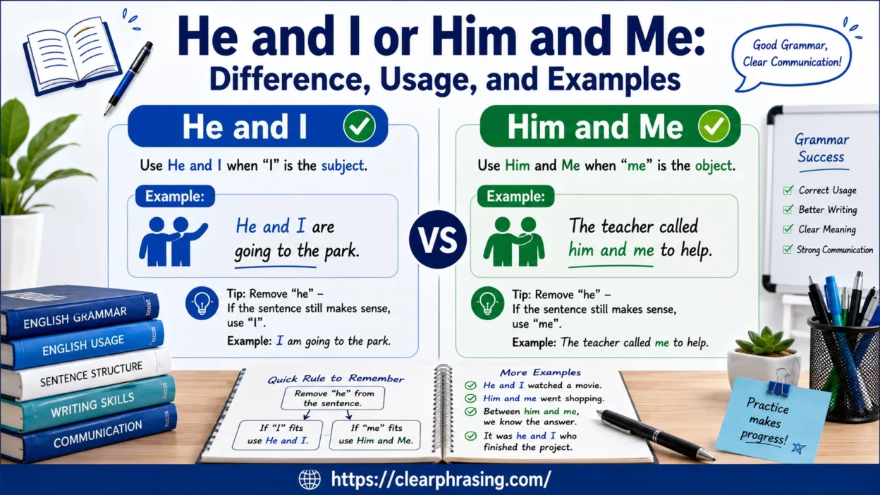 He and I or He and Me