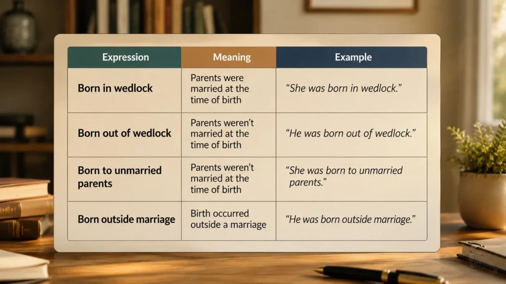 Born in Wedlock vs. Born Out of Wedlock