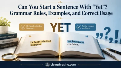 Can You Start a Sentence With Yet