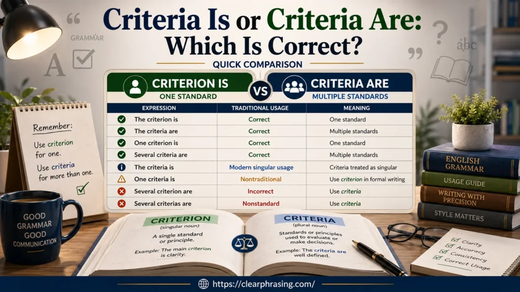 Criteria Is or Criteria Are: Quick Comparison