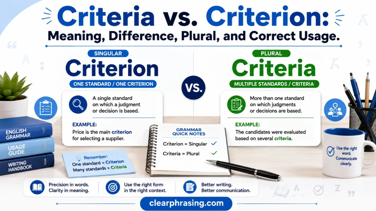 Criteria vs. Criterion