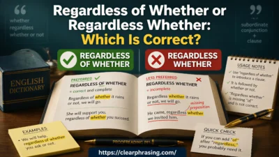 Regardless of Whether or Regardless Whether