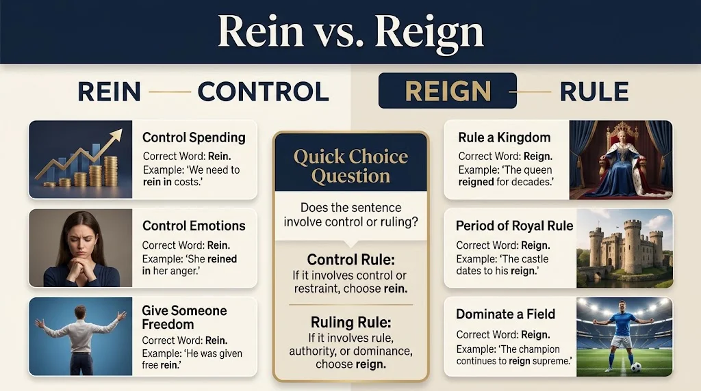 Rein vs. Reign Quick Reference