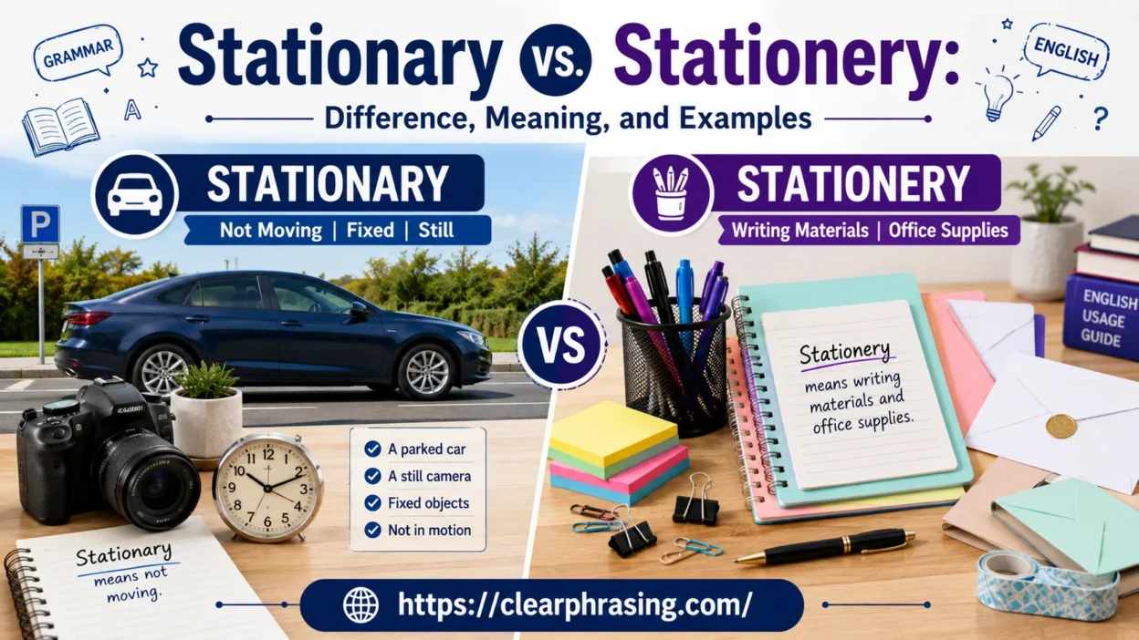 Stationary vs. Stationery