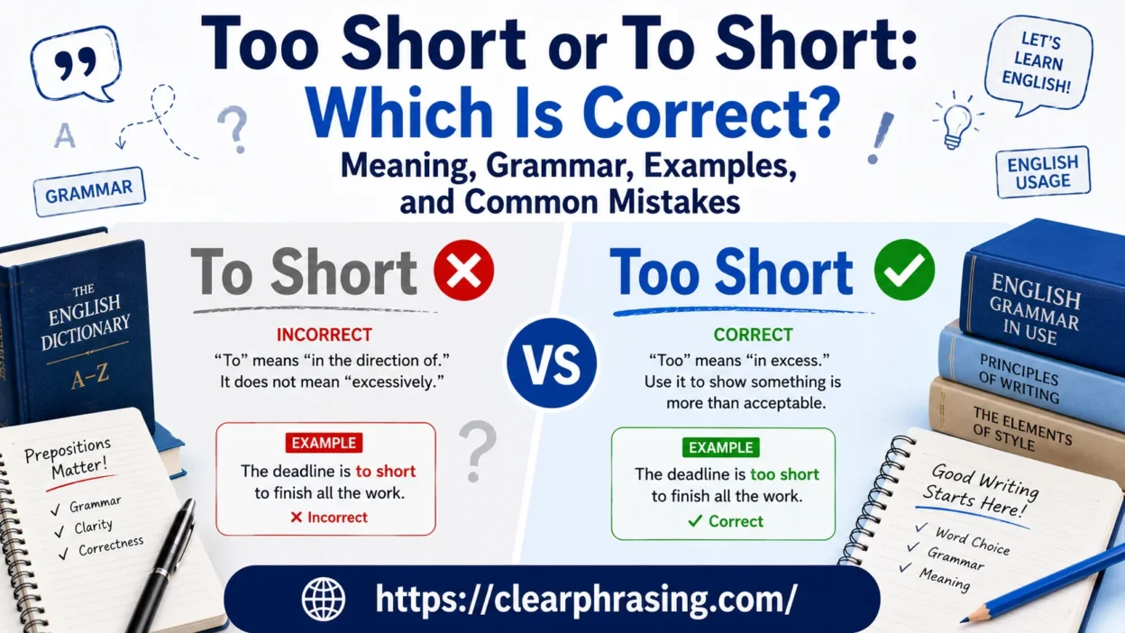 Too Short or To Short