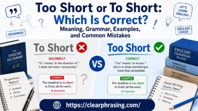 Too Short or To Short
