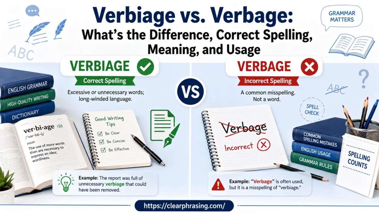 Verbiage vs. Verbage
