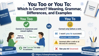 You Too or You To