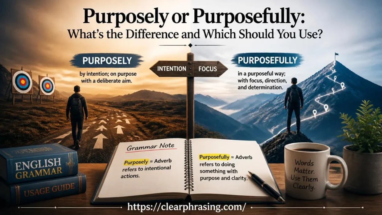 Purposely or Purposefully